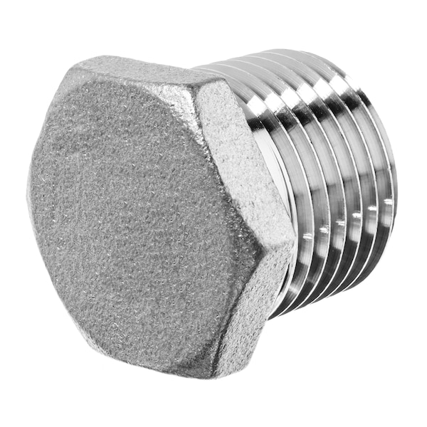 Usa Industrials Pipe Fitting - 304SS - Class 150 - Hex Head Plug - 2" MNPT ZUSA-PF-149 - main